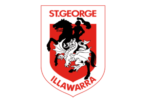 A red and white shield with the words st. George illawarra on it